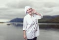 Nice young woman chef Royalty Free Stock Photo