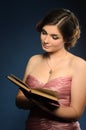 Nice young woman reading book Royalty Free Stock Photo