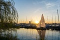 Sailingboat Alster Hamburg Royalty Free Stock Photo