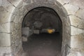 A niche with graves in the interior of a necropolis in the Bet She`arim National Park in the Kiriyat Tivon city in Israel