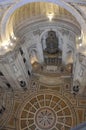 Pipe Organ interior of Pantheon National from Alfama district in Lisbon