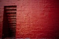 Niche in the red brick wall Royalty Free Stock Photo