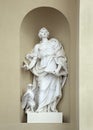 Statue of st John on St. Stanislaus and St Ladislaus cathedral in Vilnius Royalty Free Stock Photo