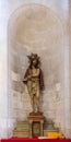 Niche with a statue of Jesus Christ in Church of the Condemnation and Imposition of the Cross near the Lion Gate in Jerusalem, Isr