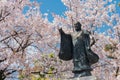 Nichiren Statue at Myoren-ji Temple in Kamigyo, Kyoto, Japan. Nichiren 1222-1282 was a Japanese Royalty Free Stock Photo