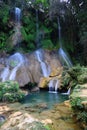 The Nicho waterfalls in the Cuban tropical forest Royalty Free Stock Photo