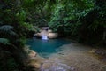 The Nicho waterfalls in the Cuban tropical forest Royalty Free Stock Photo