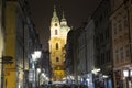 Nicholas Church in Mala Strana, Prague, Czech Republic (Night view) Royalty Free Stock Photo