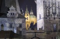 Nicholas Church in Mala Strana, Prague, Czech Republic (Night view) Royalty Free Stock Photo