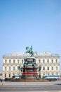 Nicholas I monument near St. Isaac`s Cathedral