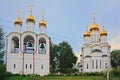 Nicholas The Wonderworker's cathedral, Church of the Beheading of St. John the Baptist with belfry in Pereslavl-Zalessky Royalty Free Stock Photo