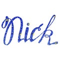 Nick name lettering tinsels