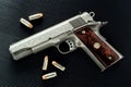 Colt 45 Mark IV 80 series hand gun.