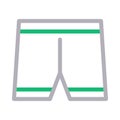 Nicker thin color line vector icon