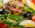 Nicoise salad with tuma and tomato