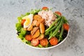 Nicoise salad with tuna, beans, vegetables and potatoes Royalty Free Stock Photo