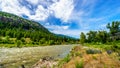 The Nicola River as it flows to the Fraser River along Highway 8 from the town of Merritt to the Fraser River Royalty Free Stock Photo