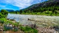 The Nicola River as it flows to the Fraser River along Highway 8 from the town of Merritt to the Fraser River Royalty Free Stock Photo