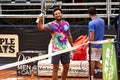 Nicolas barrientos victory in atp tennis tournament Royalty Free Stock Photo