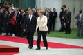 Nicolas Sarkozy, Angela Merkel Royalty Free Stock Photo