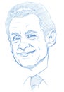 Nicolas Sarkozy portrait - Pencil Version Royalty Free Stock Photo