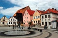 Nicolaus Copernicus monument on central Market Square in Frombork, Poland