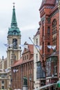 Nicolaus Copernicus monument in front of city hall of Torun, Ryn