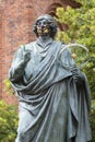 Nicolaus Copernicus Monument, statue of polish renaissance astronomer, Torun, Poland.