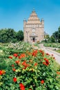 Nicolaus Copernicus University and spring garden in Torun, Poland Royalty Free Stock Photo