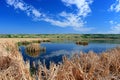 Buffalo Pound Provincial Park Peaceful Nicolle Marsh in Qu`appelle River Valley, Great Plains, Saskatchewan, Canada Royalty Free Stock Photo