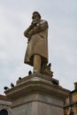 Nicolo Tommaseo famous statue and doves, Venice, Europe Royalty Free Stock Photo