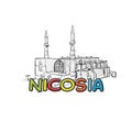 Nicosia beautiful sketched icon