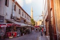 NICOSIA, CYPRUS - AUGUST 10: Arasta street, a touristic street l Royalty Free Stock Photo