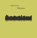 Nicosia, Cyprus city silhouette