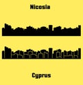 Nicosia, Cyprus city silhouette