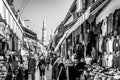 NICOSIA, CYPRUS - DECEMBER 3: People shopping at open-air market