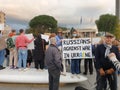 Anti-war protest in Eleftheria Square in Nicosia, Cyprus in the midst of the Russian Invasion
