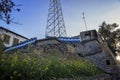 Nicosia, Cyprus on March 21, 2017: United Nations buffer zone Green line in Cyprus in Nicosia.