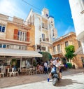 Nicosia, Cyprus - May 24, 2015: Street cafe in old town