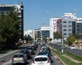 Nicosia, Cyprus - November 2. 2018. Lemesou Avenue traffic and general view of the city Royalty Free Stock Photo