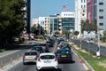 Nicosia, Cyprus - November 2. 2018. Lemesou Avenue traffic and general view of the city Royalty Free Stock Photo