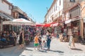 Nicosia, Cyprus - October 24, 2022: View of Arasta Bazaar Shopping Street