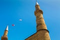 NICOSIA, NORTHERN CYPRUS - MAY 30, 2014: View on Northern Nicosia symbol - steeples of Selimiye mosque ex. St. Sophia Cathedral Royalty Free Stock Photo