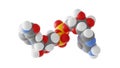 nicotinamide adenine dinucleotide molecule, nad, molecular structure, isolated 3d model van der Waals