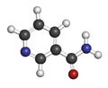 Nicotinamide drug and vitamin molecule.