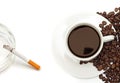 Nicotine and caffeine. Royalty Free Stock Photo