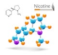Nicotine molecule 3d