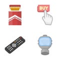 Nicotine, technology and other web icon in cartoon style.purchases, weapons icons in set collection.