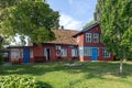 Nida, Neringa AUGUST 19, 2023. Lithuania. Colorful traditional baltic houses in Nida