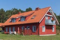 Nida, Neringa AUGUST 19, 2023. Lithuania. Colorful traditional baltic houses in Nida